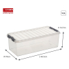 Sunware Q-line transparante opbergbox 9,5 liter 216534 - 2