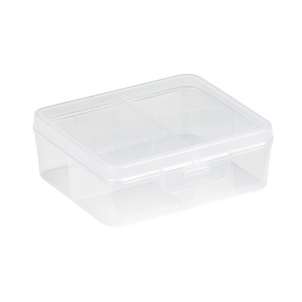 Sunware Q-line transparante opbergbox divider 4 vakken 216521 - 1