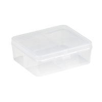 Sunware Q-line transparante opbergbox divider 4 vakken 216521