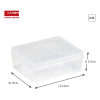Sunware Q-line transparante opbergbox divider 4 vakken 216521 - 2