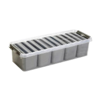 Sunware Q-line transparante opbergbox met 7 bakjes 3,5 liter 216763