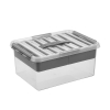 Sunware Q-line transparante opbergbox met inzet 15 liter 216761 - 1