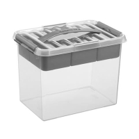 Sunware Q-line transparante opbergbox met inzet 9 liter 216762