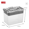 Sunware Q-line transparante opbergbox met inzet 9 liter 216762 - 2