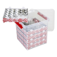Sunware Q-line transparante opbergdoos voor kerstversiering 38 liter (125 kerstballen) 81311605 216569