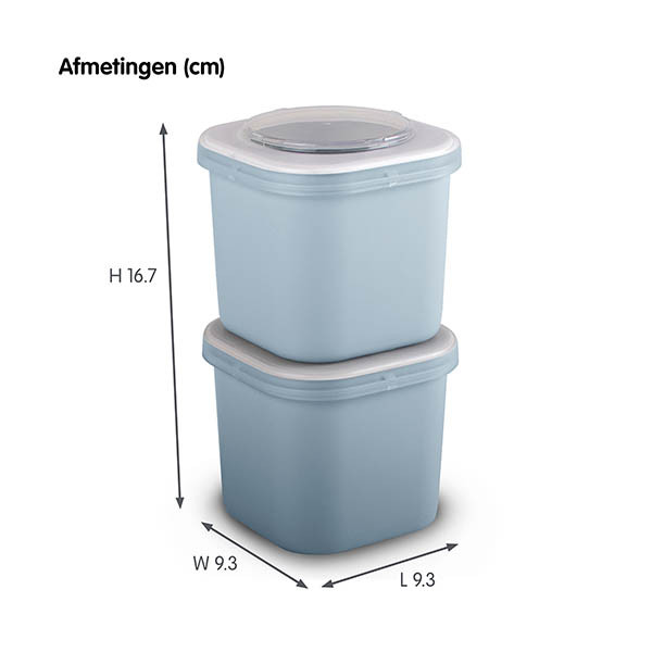 Sunware Sigma Home Food to go lunchbakje blauw (set van 2 stuks) 216799 - 2