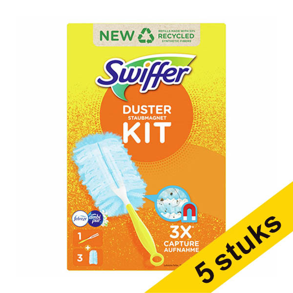 Aanbieding: 5x Swiffer Duster Kit + 3 doekjes Ambi Pur SSW00521 - 1