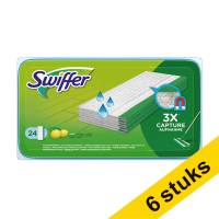 Swiffer Aanbieding: 6x Swiffer Sweeper vloerdoekjes nat navulling (24 stuks)  SSW00551