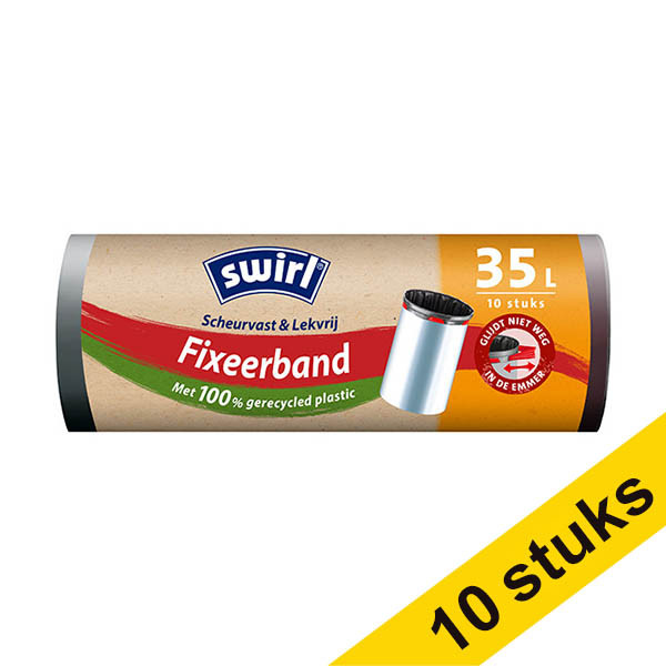 Aanbieding: 10x Swirl vuilniszakken fixeerband 35 liter (10 stuks) SSW00091 - 1