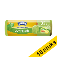 Aanbieding: 10x Swirl vuilniszakken scheurvast & lekvrij ActifFresh 35 liter (9 stuks)