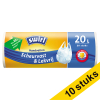Aanbieding: 10x Swirl vuilniszakken scheurvast & lekvrij met handvatten 20 liter (20 stuks) SSW00079 - 1