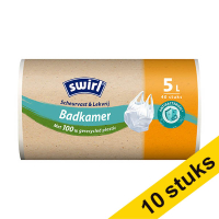 Aanbieding: 14x Swirl vuilniszakken met handvat voor badkamer 5 liter (40 stuks)