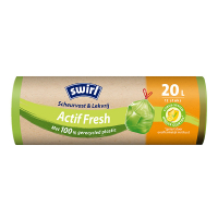Swirl Actif Fresh vuilniszakken met trekband scheurvast & lekvrij 20 liter (12 stuks) SSW00082