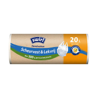 Swirl vuilniszakken met handvatten scheurvast & lekvrij 20 liter (20 stuks) SSW00078