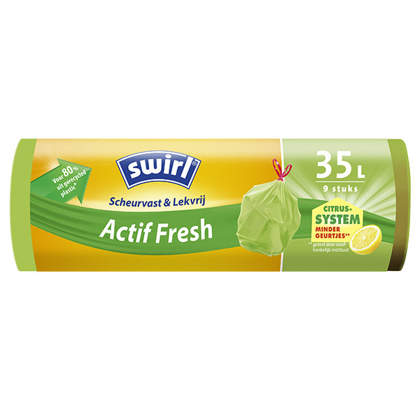 Swirl vuilniszakken scheurvast & lekvrij Actif Fresh 35 liter (9 stuks) 6772452 SSW00084 - 1