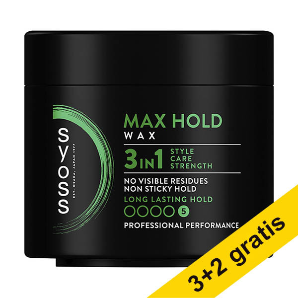 Aanbieding: 5x Syoss Max Hold Wax haarwax (150 ml) SSY00350 - 1