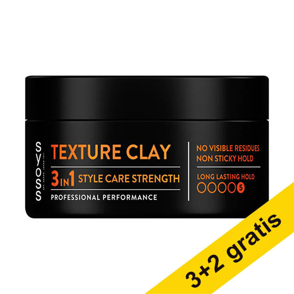Aanbieding: 5x Syoss Texture Clay haarwax (100 ml) SSY00348 - 1