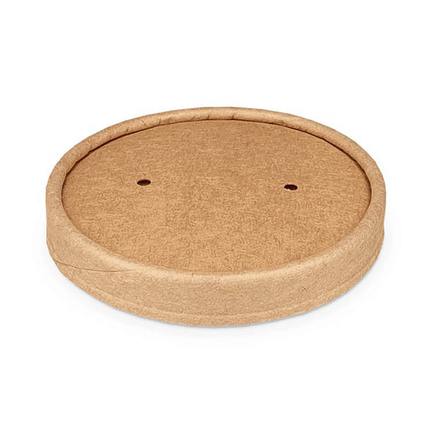 TakeAware Kraft soepbeker deksel 90 mm (500 stuks) 298016 - 1