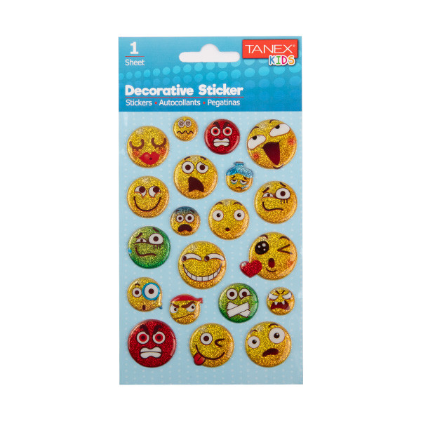 Tanex Puffy & Decoratie stickers Smileys (1 vel) TNX-25015 404119 - 1
