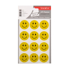 Tanex Smiling Face holografische stickers groot geel (2 x 12 stuks) 404128 - 1