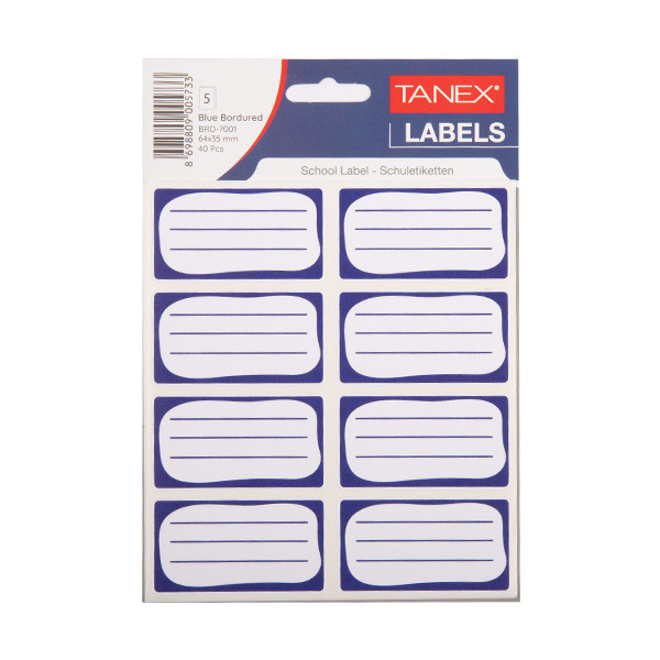 Tanex boeketiketten blauw (40 stuks) BRD-7001 404144 - 1