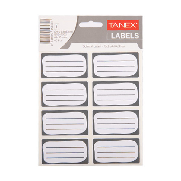 Tanex boeketiketten grijs (40 stuks) BRD-7003 404146 - 1