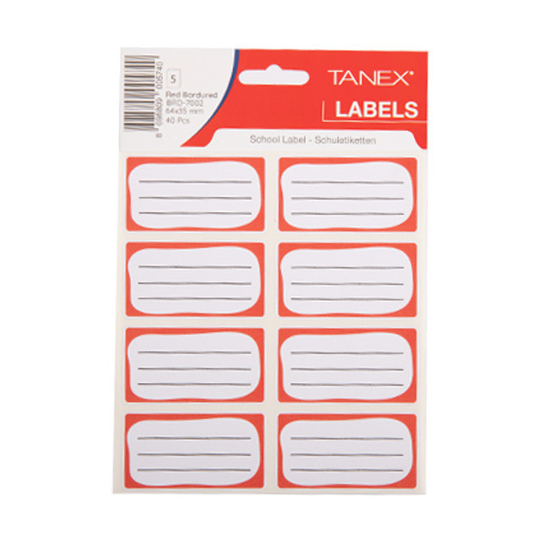 Tanex boeketiketten rood (40 stuks) BRD-7002 404145 - 1
