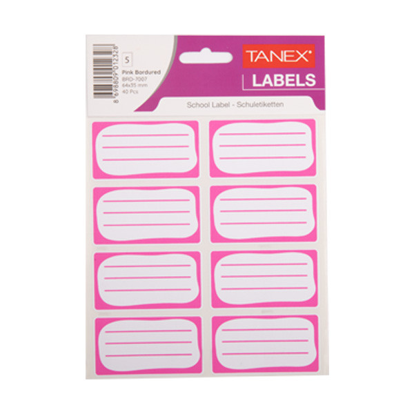 Tanex boeketiketten roze (40 stuks) BRD-7007 404150 - 1