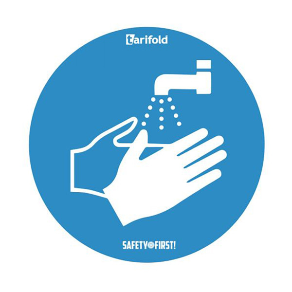 Tarifold zelfklevende waarschuwingssticker handen wassen (2 stuks) 7999829 400687 - 1