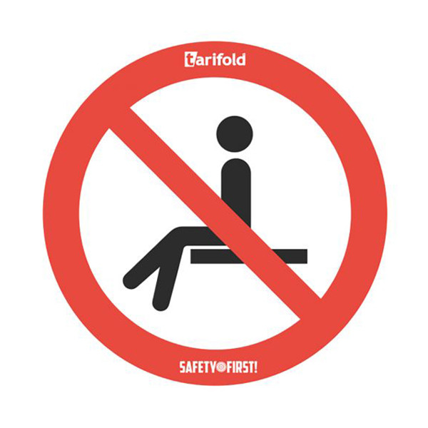 Tarifold zelfklevende waarschuwingssticker verboden plaats te nemen (2 stuks) 7999828 400685 - 1