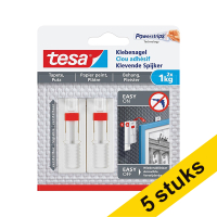Aanbieding: 5x Tesa verstelbare klevende spijker voor gevoelige oppervlakken 1 kg (2 stuks)