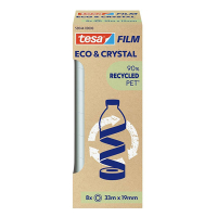 Tesa Eco & Crystal plakband 19 mm x 33 m (8 rollen) 203383
