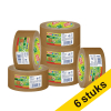 Tesa Eco Sterke Kleefkracht verpakkingstape bruin papier 50 mm x 50 m (6 rollen)