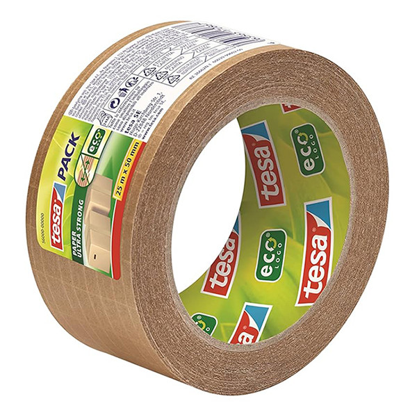 Tesa Eco Ultra Strong verpakkingstape bruin papier 50 mm x 25 m (1 rol) 203382 - 3