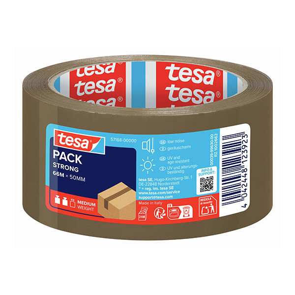 Tesa Pack Strong verpakkingstape bruin 50 mm x 66 m (1 rol) 202331 - 1