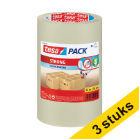 Tesa Pack Strong verpakkingstape transparant 50 mm x 66 m (3 rollen)