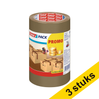 Tesa Pack standaard verpakkingstape bruin 50 mm x 66 m (3 rollen) 202333