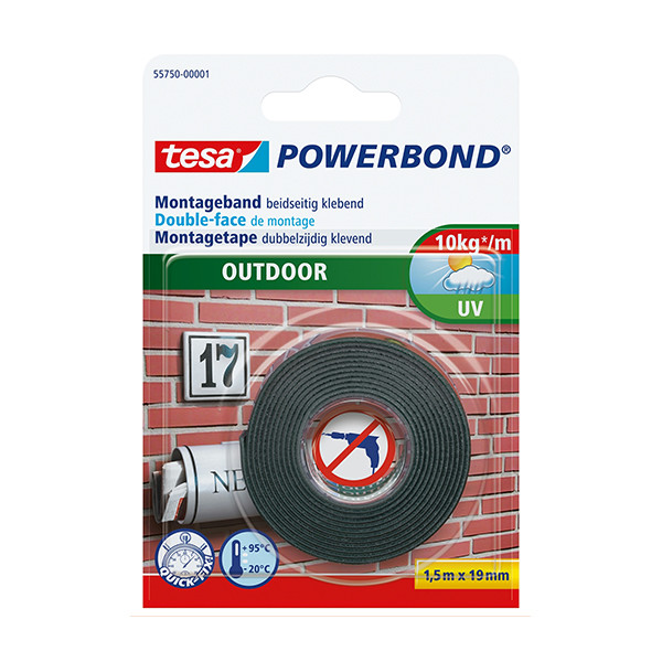 Tesa Powerbond Outdoor dubbelzijdig tape 19 mm x 1,5 m 203365 - 1