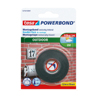 Tesa Powerbond Outdoor dubbelzijdig tape 19 mm x 1,5 m 203365