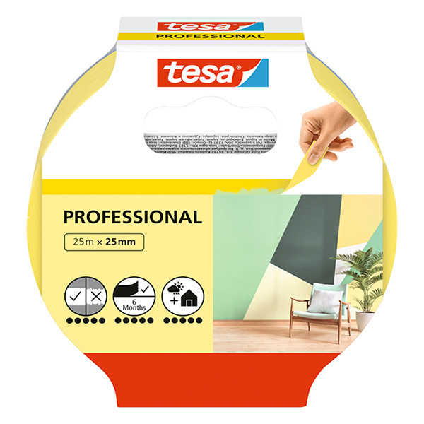 Tesa Professional afdekplakband 25 mm x 25 m 56270-00000-02 203356 - 2