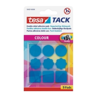 Tesa Tack gekleurde kleefpads blauw (9 stuks) 59407-00000-00 202339