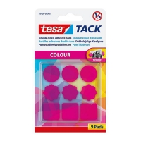 Tesa Tack gekleurde kleefpads roze (9 stuks) 59406-00000-00 202338