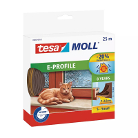 Tesa TesaMoll Classic E-profiel tochtstrip bruin 9 mm x 25 m 05464-00101-00 203309