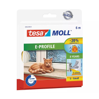 Tesa TesaMoll Classic E-profiel tochtstrip wit 6 m x 9 mm 203306