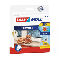 Tesa TesaMoll Classic P-profiel tochtstrip wit 9 mm x 6 m 05390-00100-00 203310