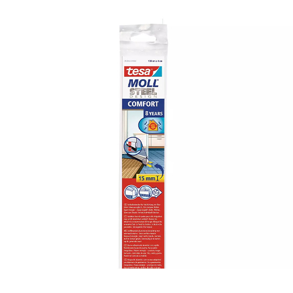 Tesa TesaMoll Comfort dorpelstrip RVS 40 mm x 1 m 203325 - 1
