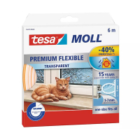 Tesa TesaMoll Premium Flexible tochtstrip transparant 6 m x 9 mm 203305