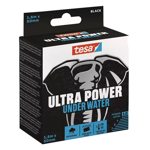 Tesa Ultra Power Under Water reparatietape zwart 50 mm x 1,5 m 203298 - 1
