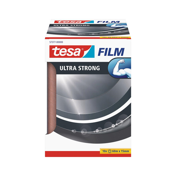 Tesa Ultra Strong plakband 15 mm x 60 m (10 rollen) 57377-00000-02 202372 - 1