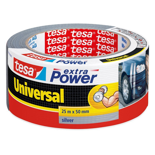 Precies maag redactioneel Tesa extra Power Universal duct tape 50 mm x 25 m (1 rol) grijs Tesa  123inkt.nl